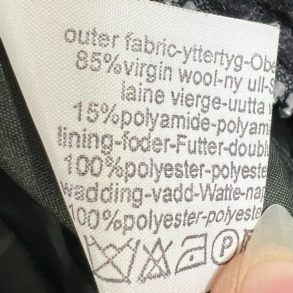 Vtg Italian made grey green wool blend LODEN coat removable fur trim hood EU 38 - Picture 16 of 17